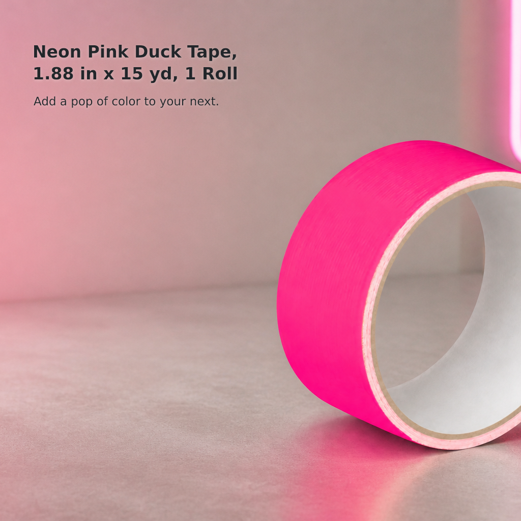 Neon Pink Colored Duct Tape – 1.88 Inches × 15 Yards