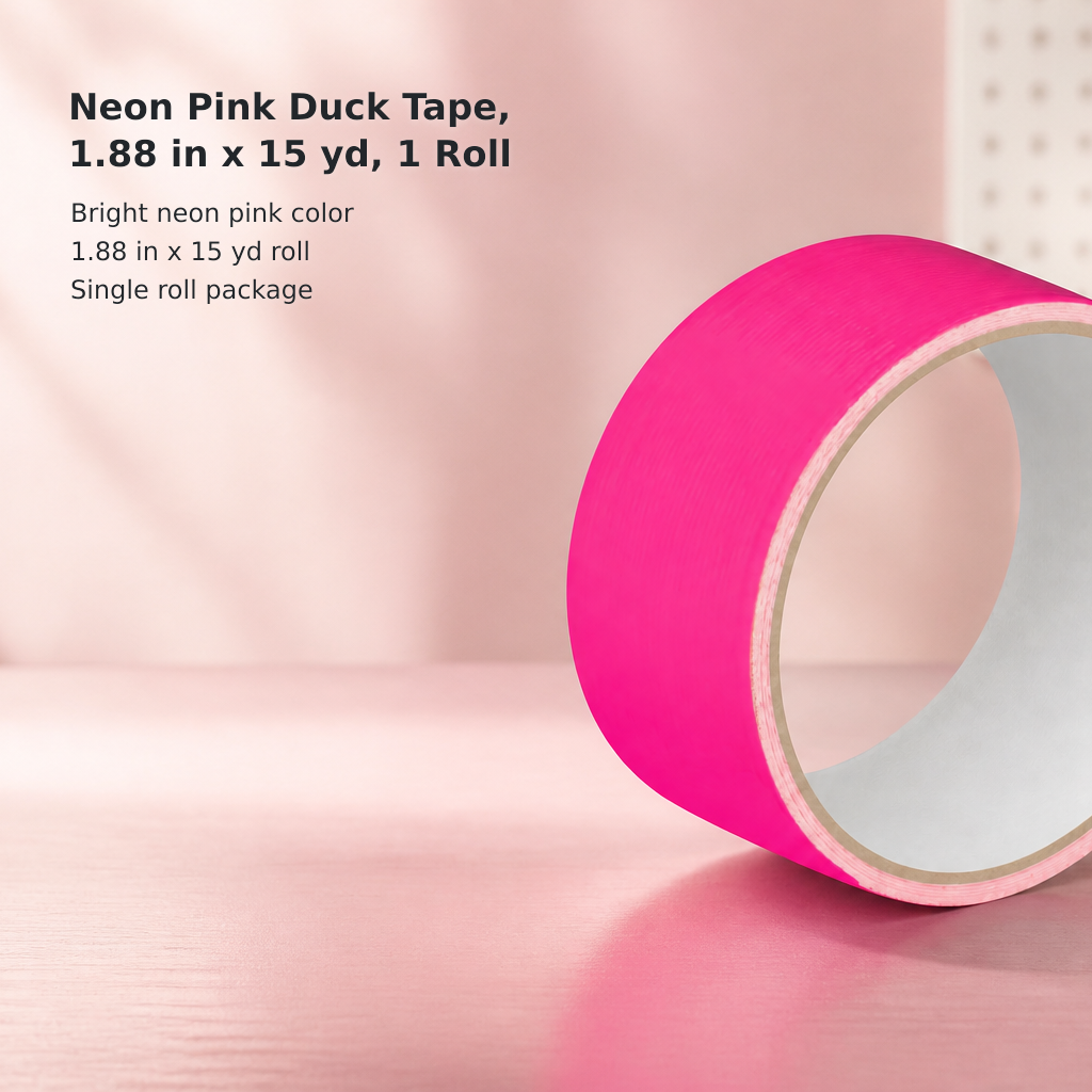 Neon Pink Colored Duct Tape – 1.88 Inches × 15 Yards